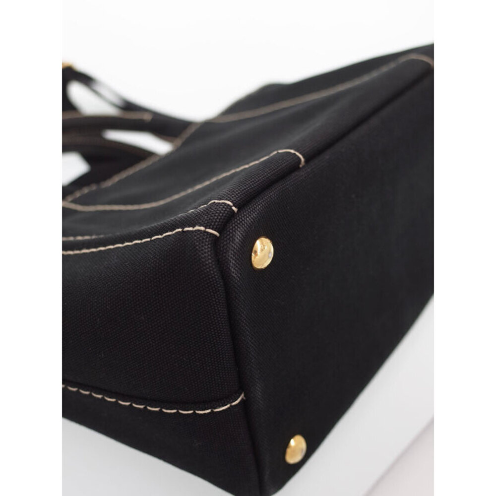 PRADA Canapa Handbag Convertible Shoulder Bag Black - Picture 5 of 9